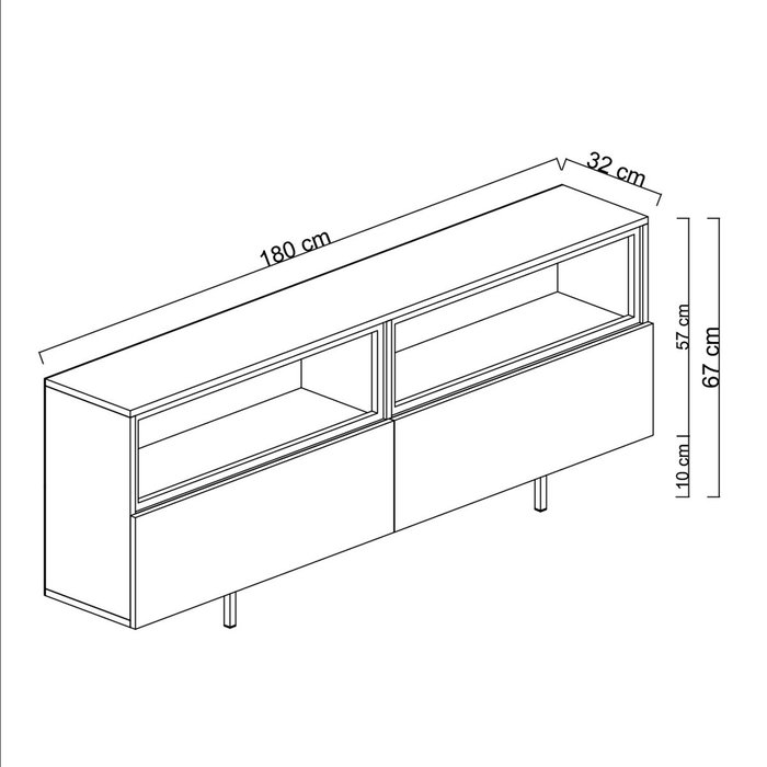 Hanah Home Ekol Up - Soporte para TV Blanco